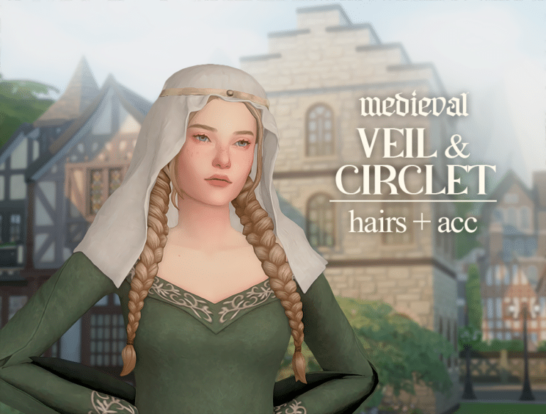 Medieval Veil & Circlet ( Hair/ Accessory )[MM]