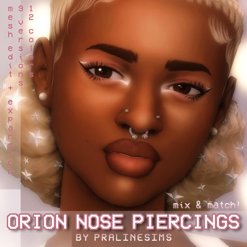 Orion Nose Piercings by pralinesims