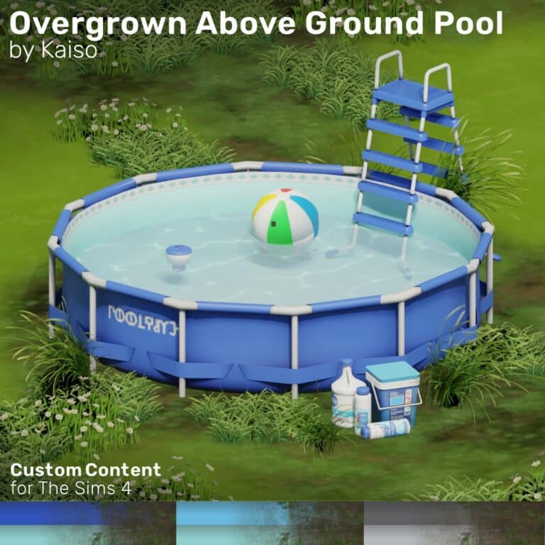 Overgrown Above Ground Pool ( Pool Deco/ Ladder/ Pool Ball/ Cleaning Supplies ) [MM]