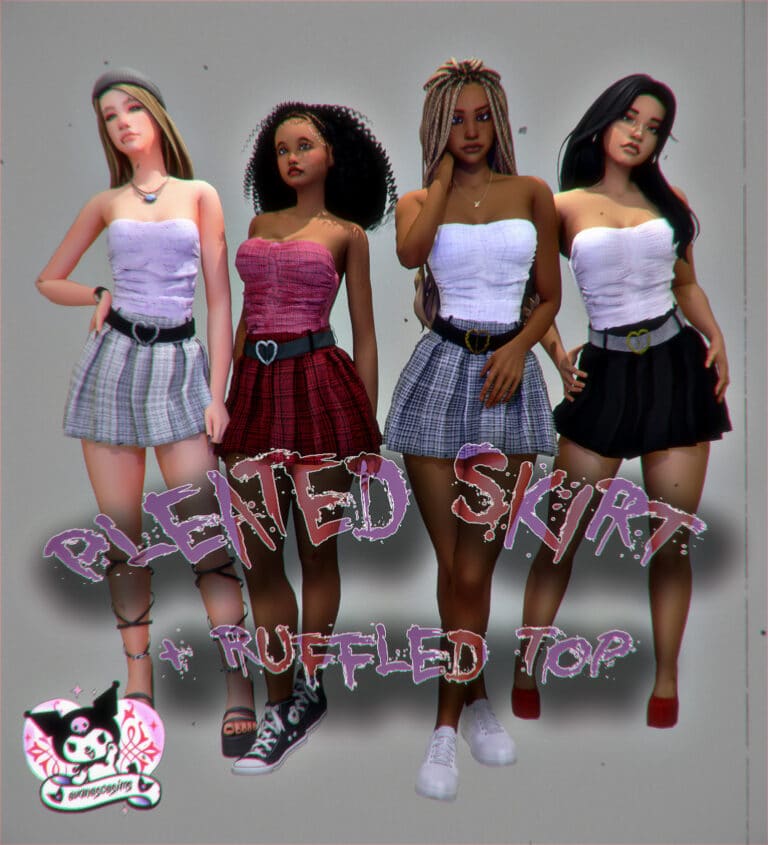 Pleated Skirt & Ruffled Tops [MM]