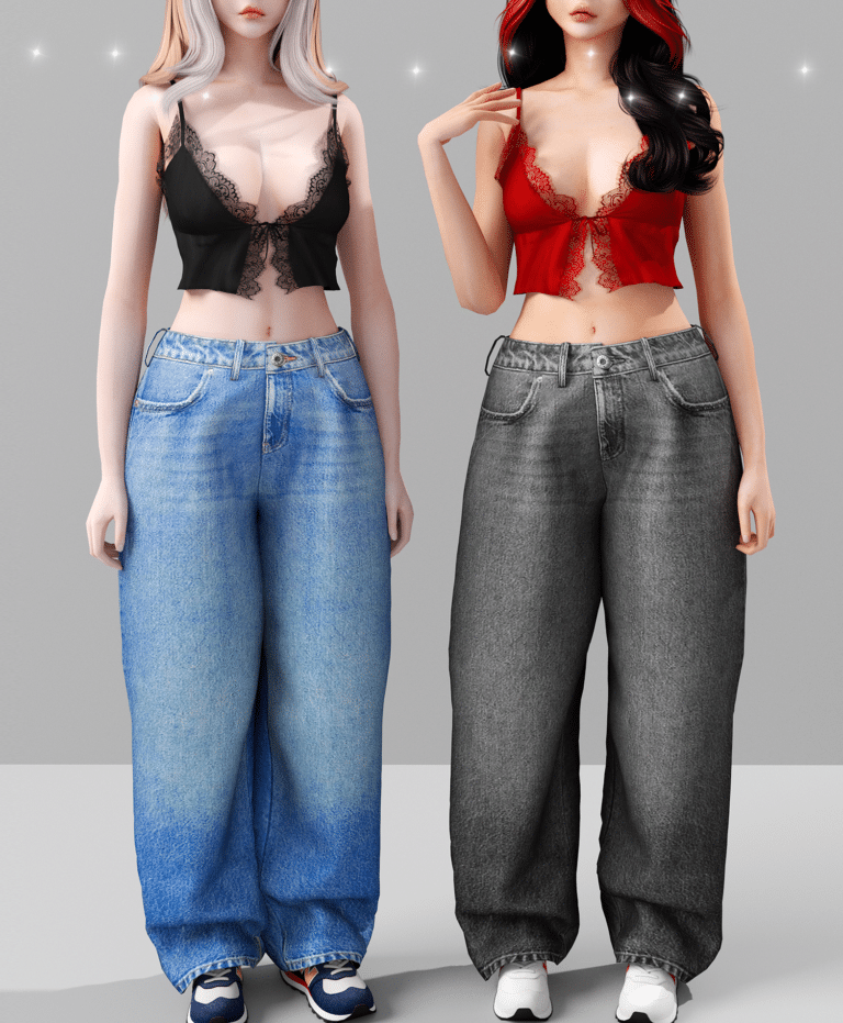 Romantic Set ( Top/ Jeans) [Alpha]