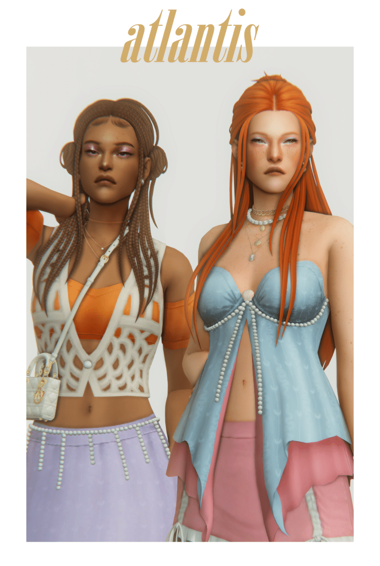 Atlantis CC Pack ( Hairs/ Tops/ Skirts) [MM]