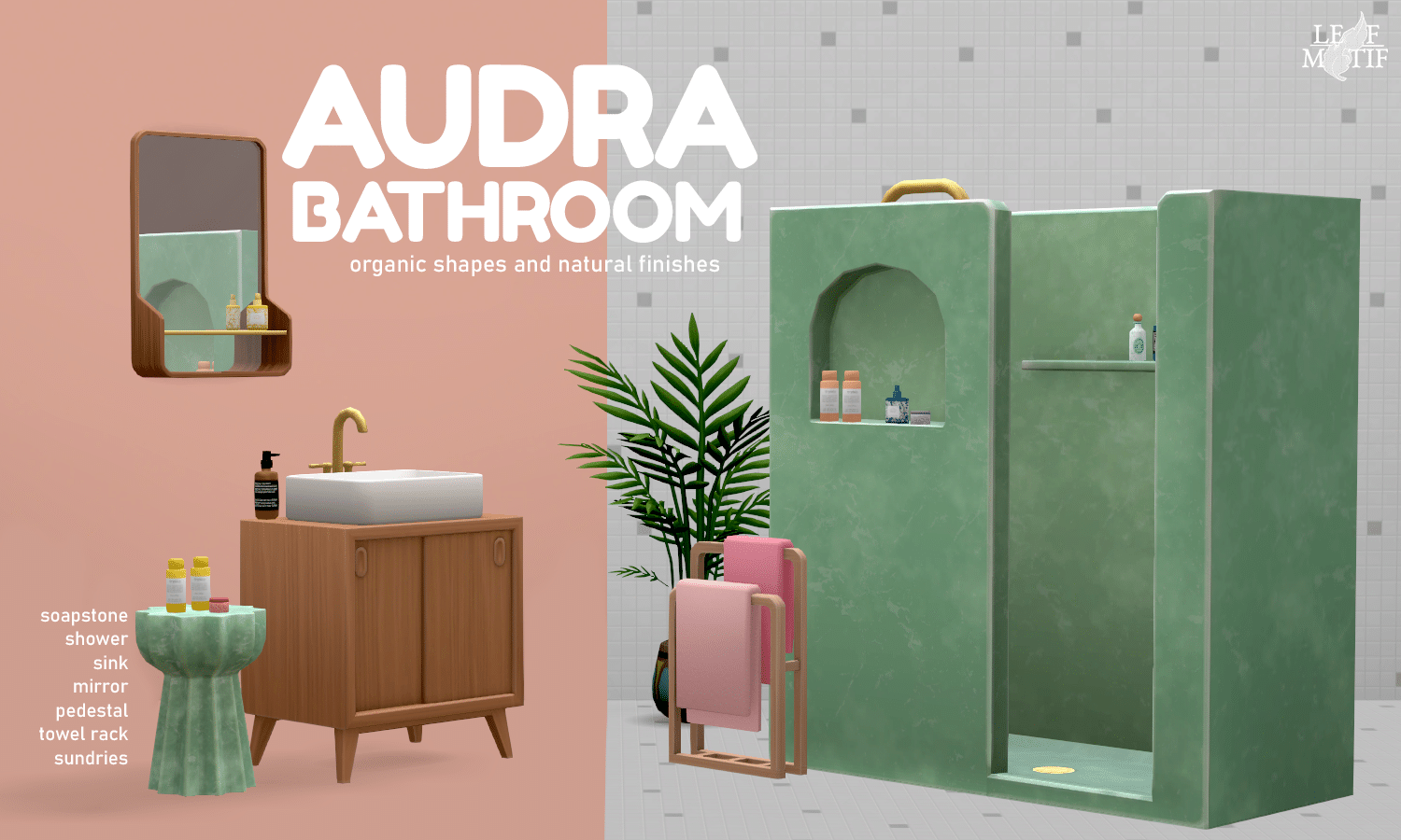 Audra Bathroom ( Bathroom Clutter/ Decor/ Sink/ Mirror/ Shower Stall ) [MM]
