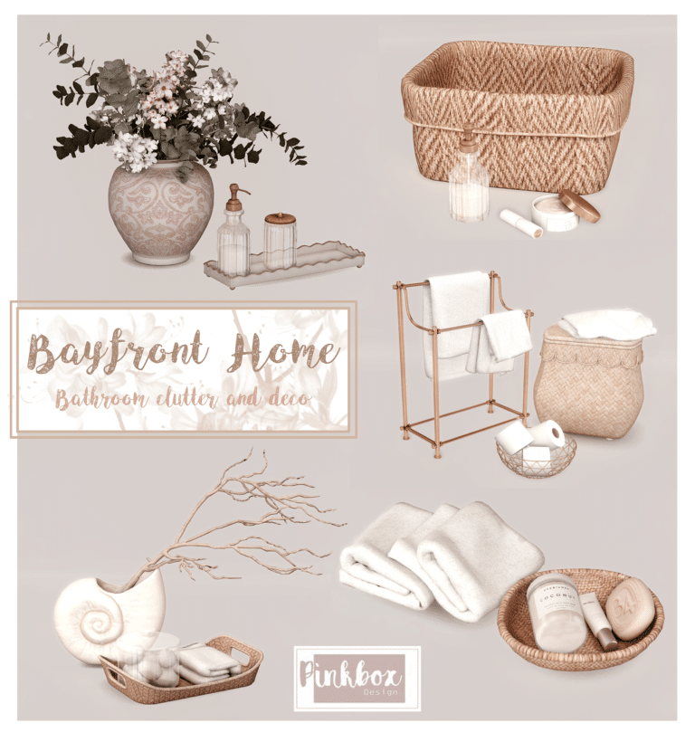 Bayfront Bathroom ( Bathroom Clutter/ Decor/ Mirror/ Rug/ Lamp/ Sink/ Cabinet ) [Alpha]