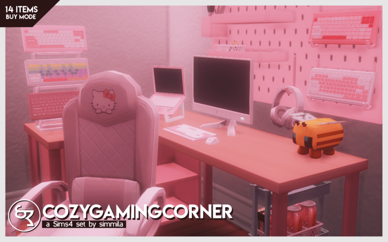 Gaming Corner ( Gaming Chair/ Pegboard/ Displays/ Decor/ Clutter/ Computer/ Desk ) [MM]