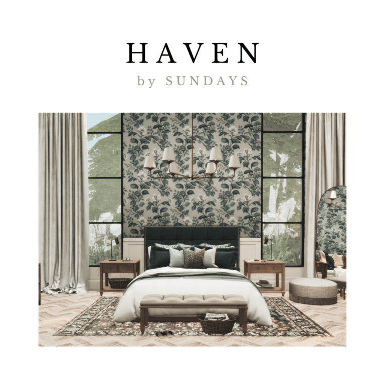 Haven Set ( Bed/ Bench/ Chandelier/ Décor/ Clutter/ Headboards/ Nightstand/ Blanket ) [Alpha]