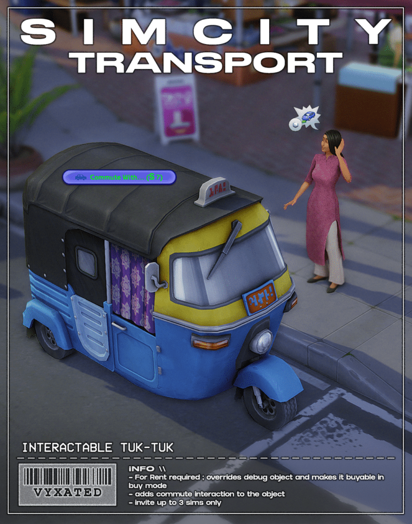 SimCity Transport - Tuktuk by vyxated