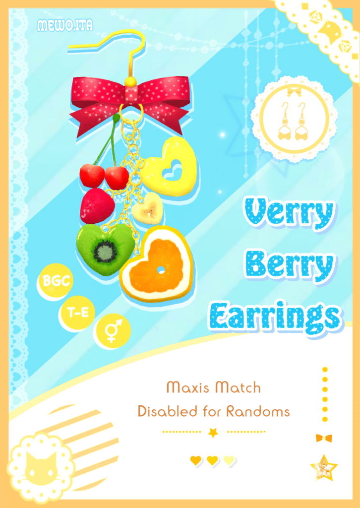 Verry Berry Earrings by Mewo-ita!