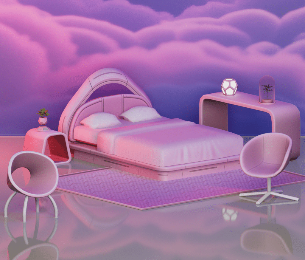 SNOOTYSIMS - Cyber Pink Bedroom Set