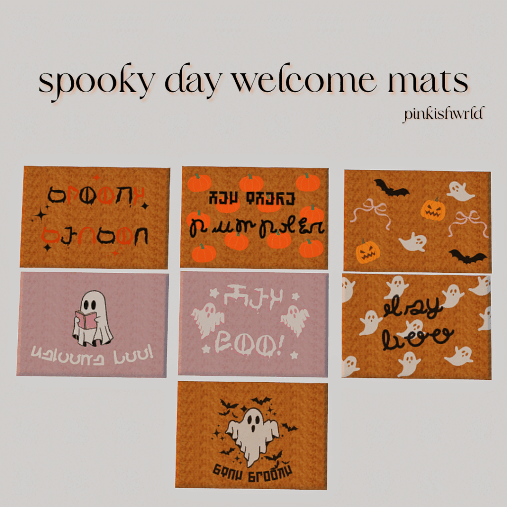 Spooky Day Welcome Mats by pinkishwrld