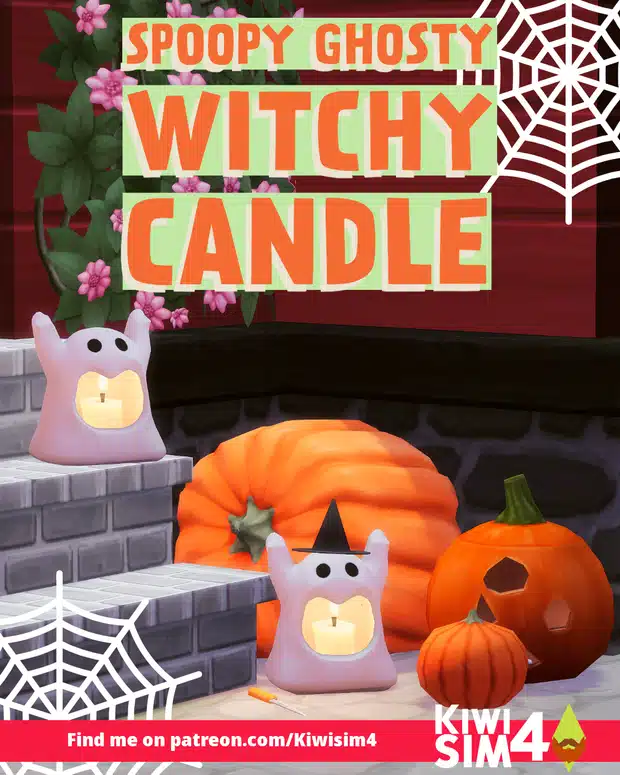 Spoopy Ghosty Witchy Candles by KiwiSim4