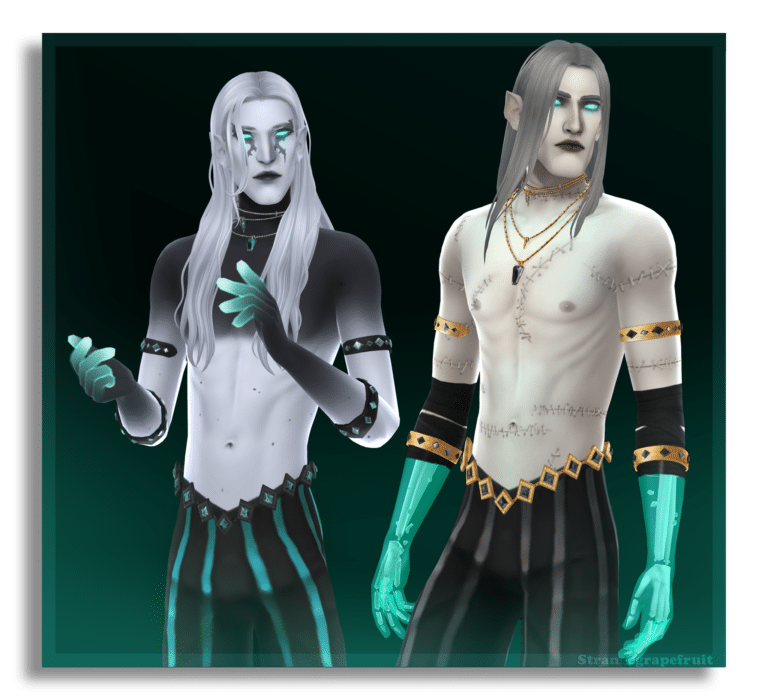 The Lich Set ( Top/ Glowing Fingers/ Choker/ Bracelets ) [MM]