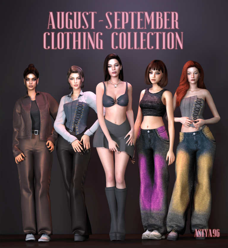 August-September Collection 2024 ( Top/ Leather Jacket/ Corset/ Skirt/ Shirt/ Jeans/ Leather Pants ) [Alpha]