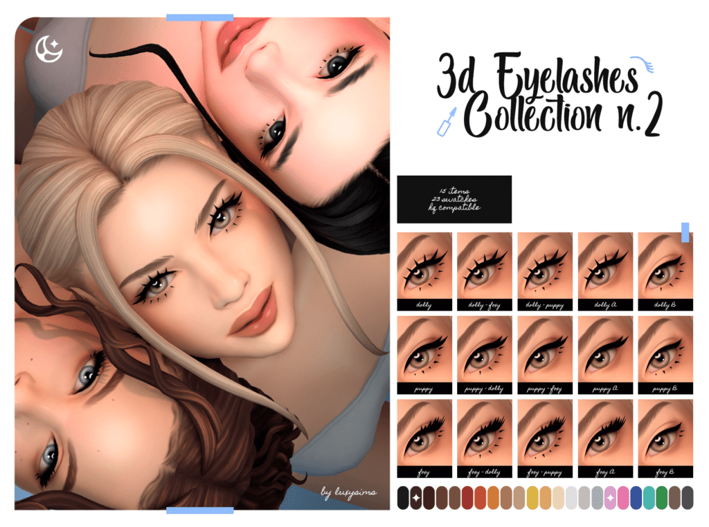 Eyelashes nº2 3D by LuxySims