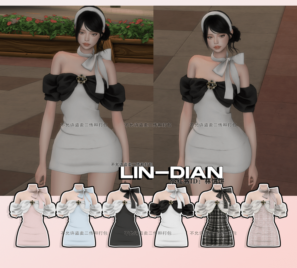 Light Luxury Short Dress by Lin-dian