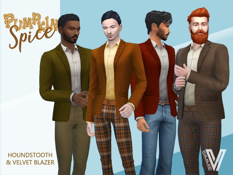 Pumpkin Spice Houndstooth Blazer