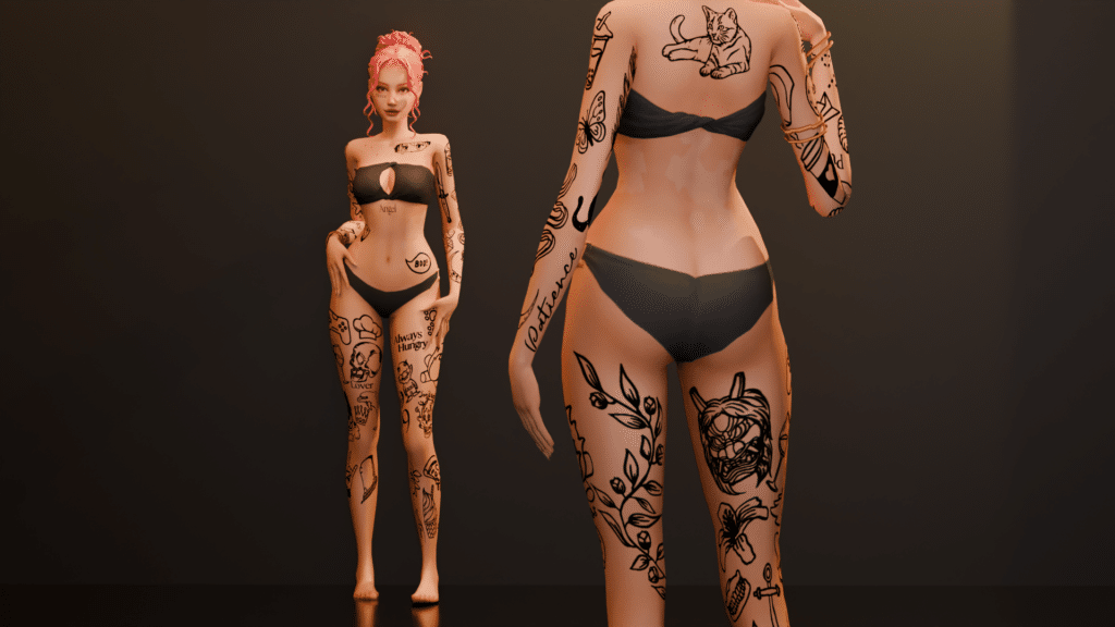 SNOOTYSIMS - Bits & Pieces Tattoo Set