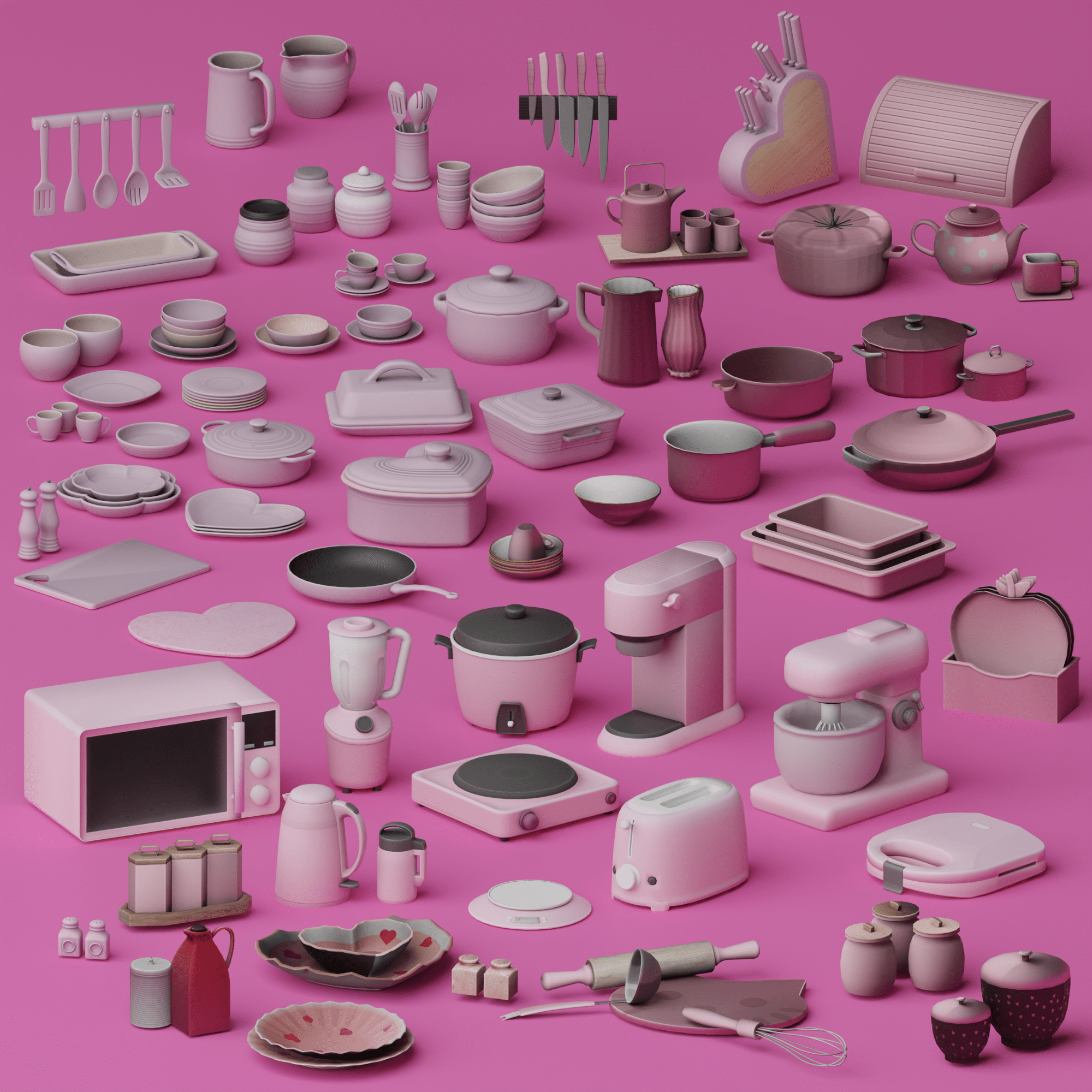 SNOOTYSIMS - Sweet n' Stylish Kitchen Mega Clutter Pack