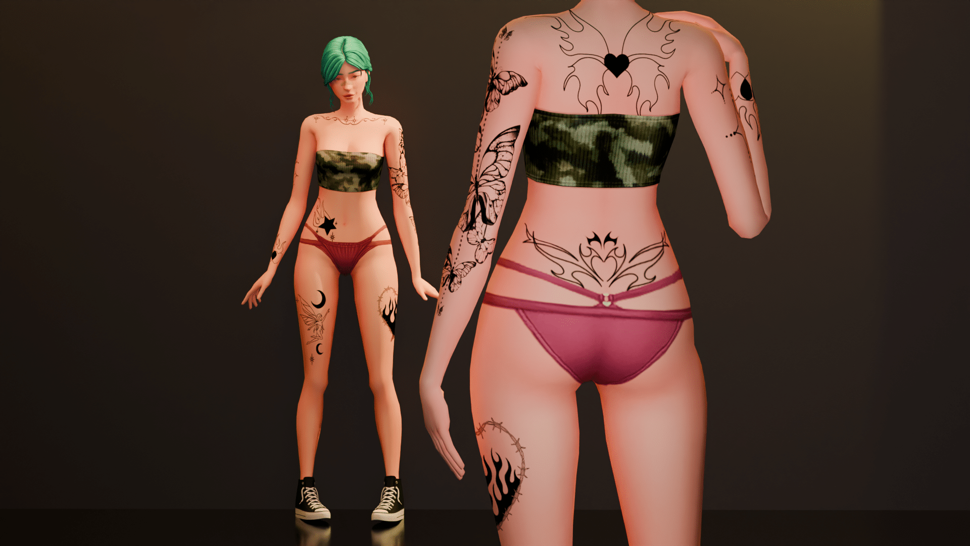 SNOOTYSIMS - Y2K Aesthetics Tattoo Set