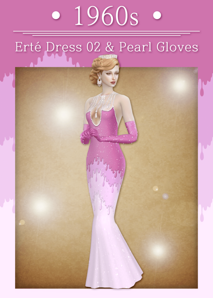 1960s Erte Dress 02 by HappyLifeSims