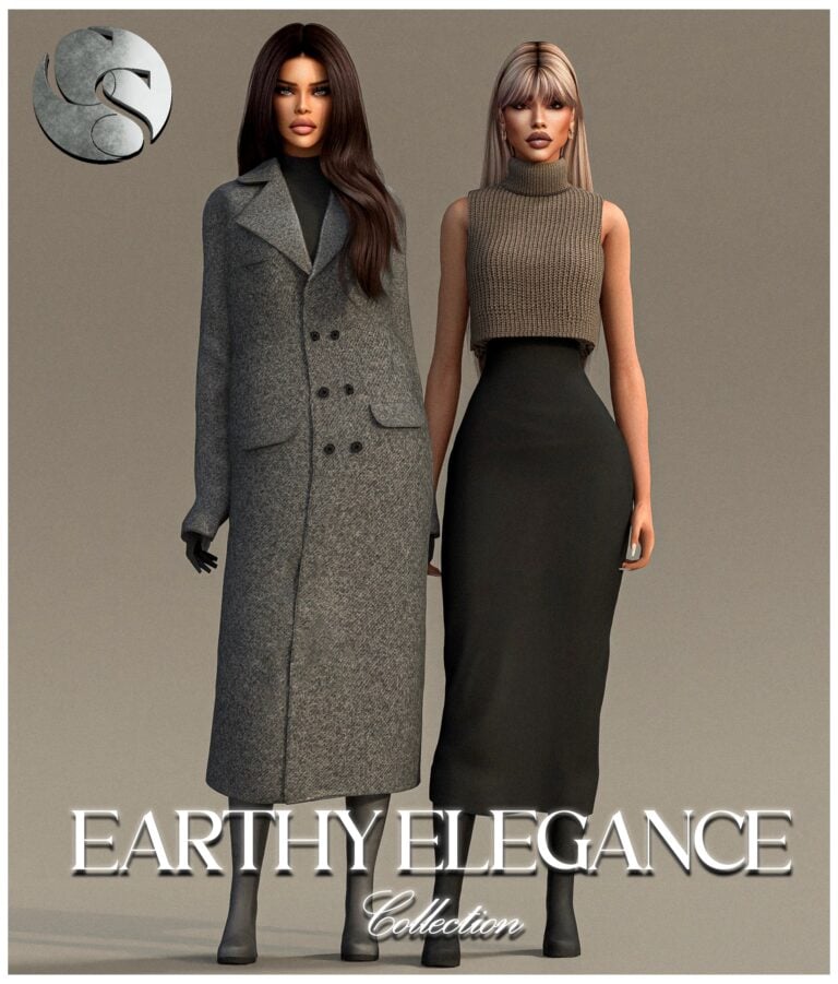 Earthy Elegance Collection ( Coat/ Dress/ Vest/ Leather Boots/ Leather Gloves ) [MM & Alpha]