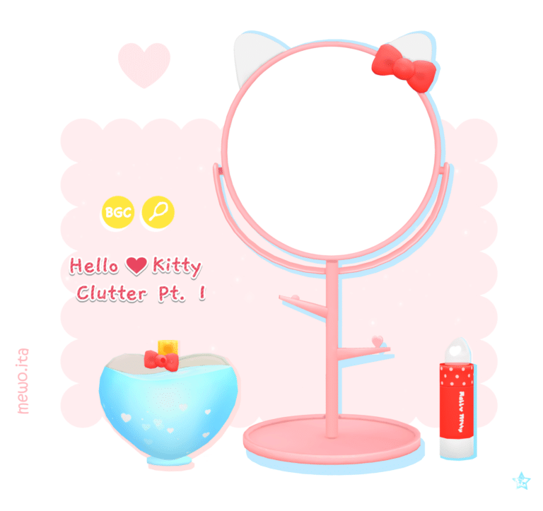 Hello Kitty Clutter Pt1 ( Mirror/ Perfume/ Lipstick Decor ) [MM]