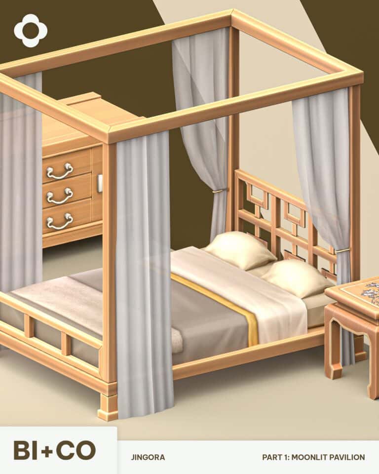 Jingora Part 1 Moonlit Pavilion ( Bed/ End Table/ Dresser ) [MM]