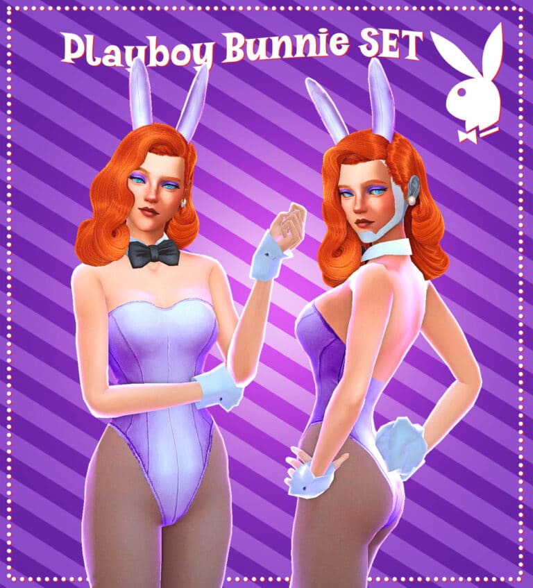 Playboy Bunnie Set ( Ears/ Necklace/ Bodysuit/ Tail/ Cufflinks ) [MM]