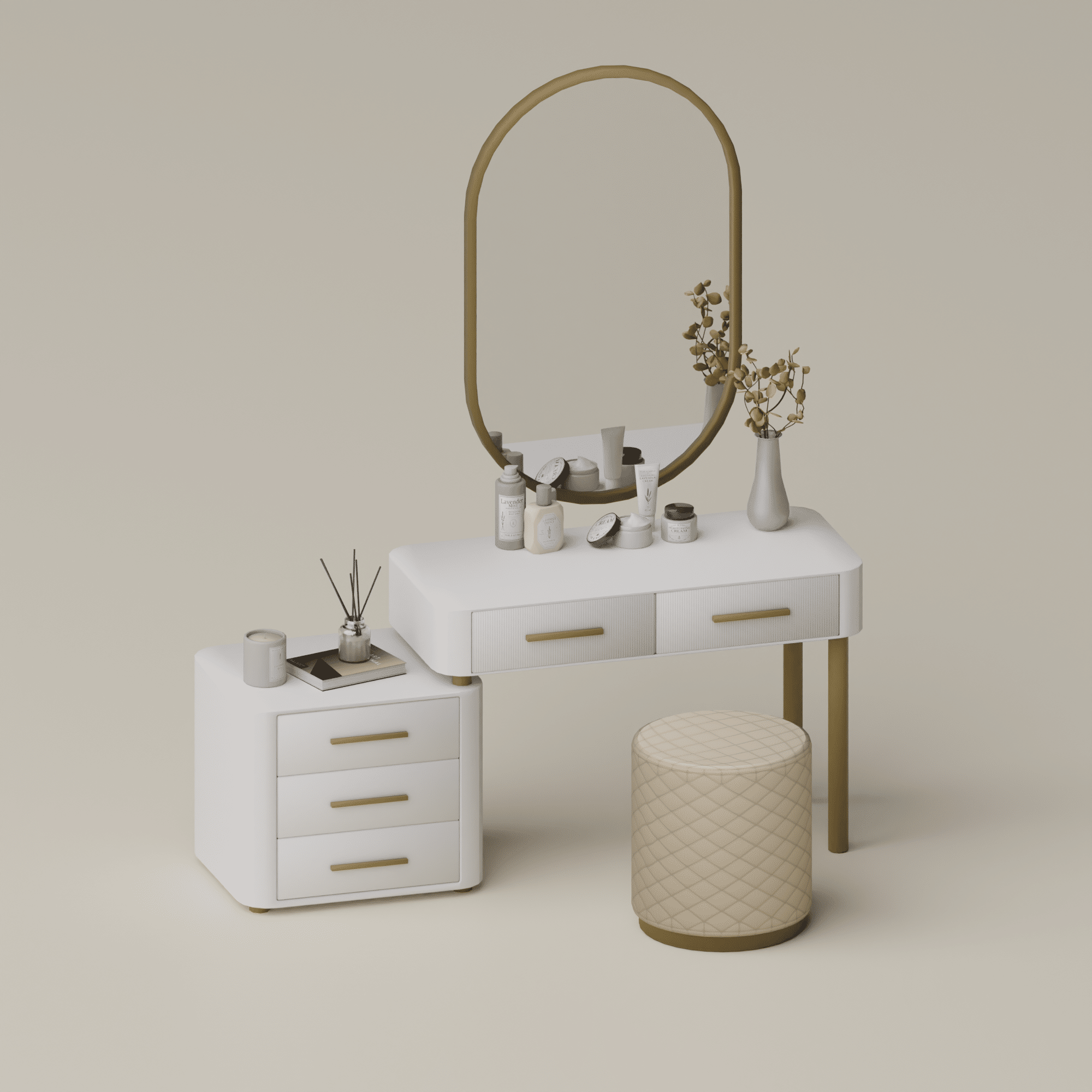 SNOOTYSIMS - White Vanity Set