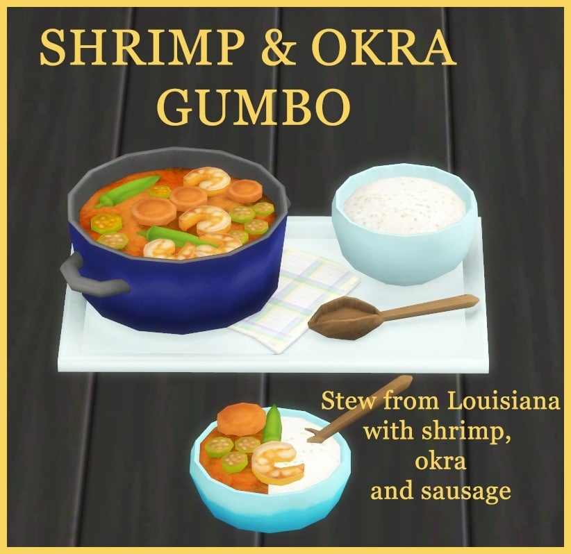 a pot of Shrimp & Okra Gumbo