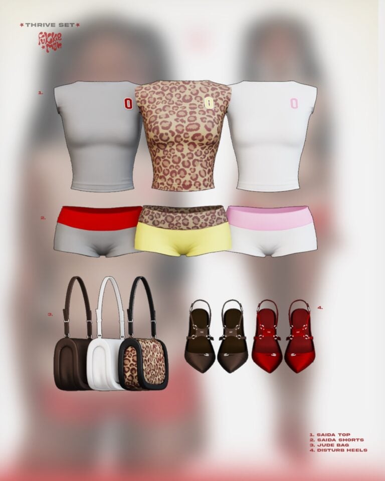 Thrive Set ( Heels/ Bag/ Shorts/ Top ) [Alpha]