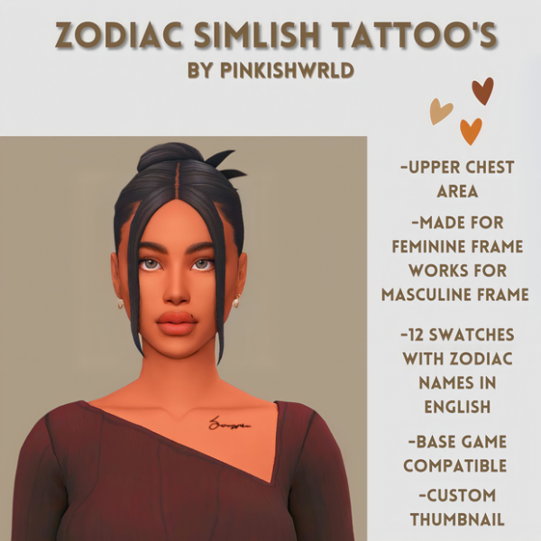 Zodiac Simlish Tattoo