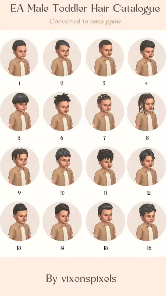 EA Male Toddler Hair Catalog