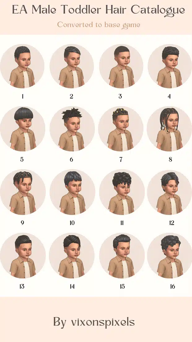 EA Male Toddler Hair Catalog