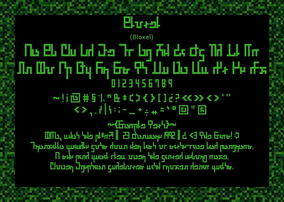 Bloxel Font