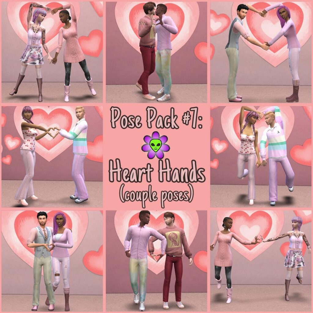 Pose Pack #7: Heart Hands (Couple Poses)