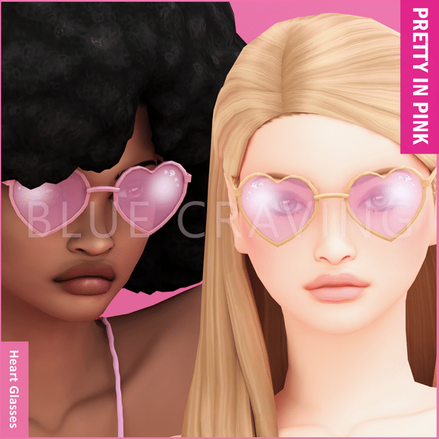 Pretty in Pink - Heart Glasses