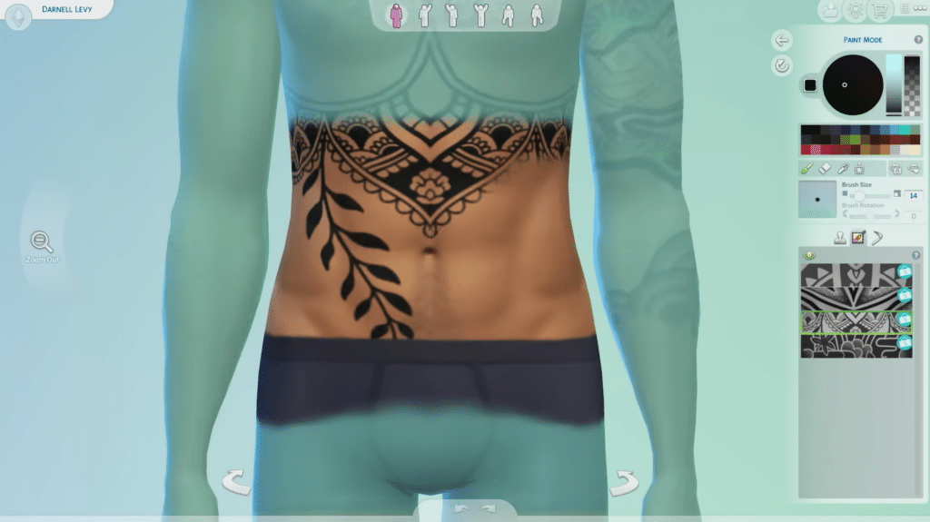 SNOOTYSIMS Sims 4 Businesses Hobbies Tattoo Paint Mode 02