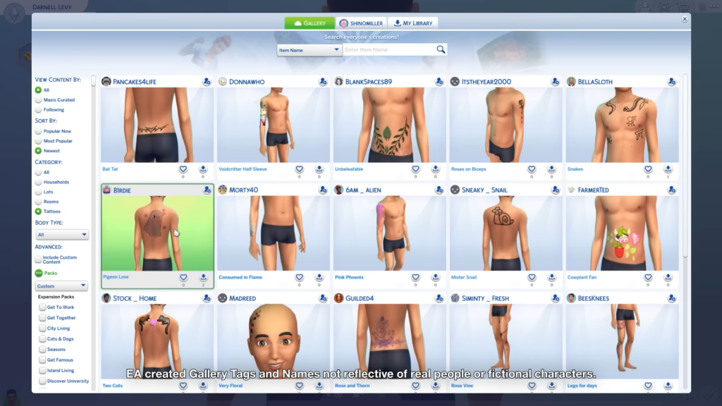 SNOOTYSIMS Sims 4 Businesses Hobbies Tattoo Paint Mode 03 1