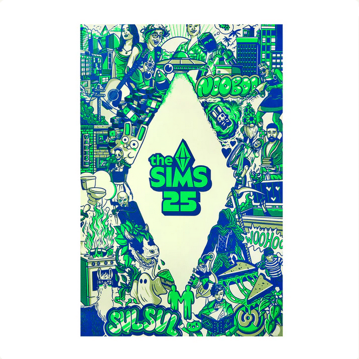 Screenshot 2025 02 05 at 19 44 48 The Sims 25th Birthday Poster Large – The Sims Shop