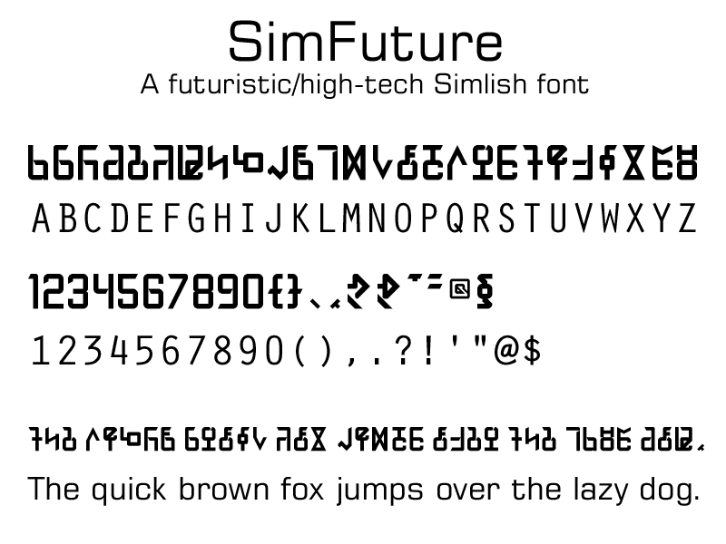 SimFuture Font