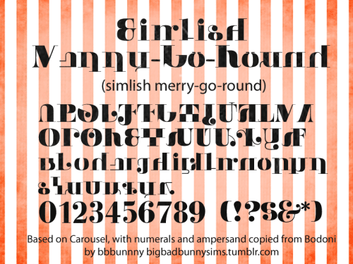 Simlish Merry-Go-Round Font