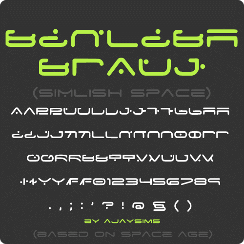 Simlish Space Font