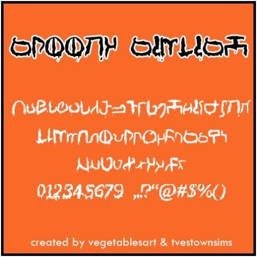 Spooky Simlish Font