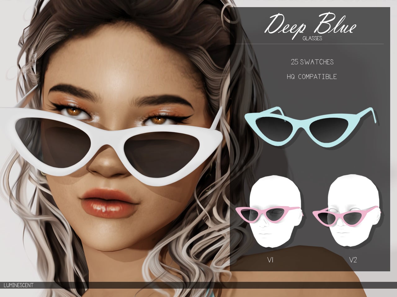 Deep Blue Sunglasses