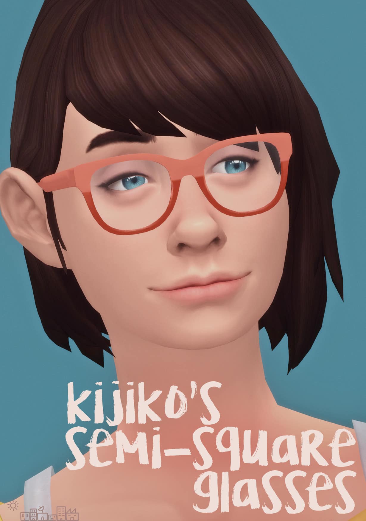 KIJIKO’S SEMI-SQUARE GLASSES Recolor