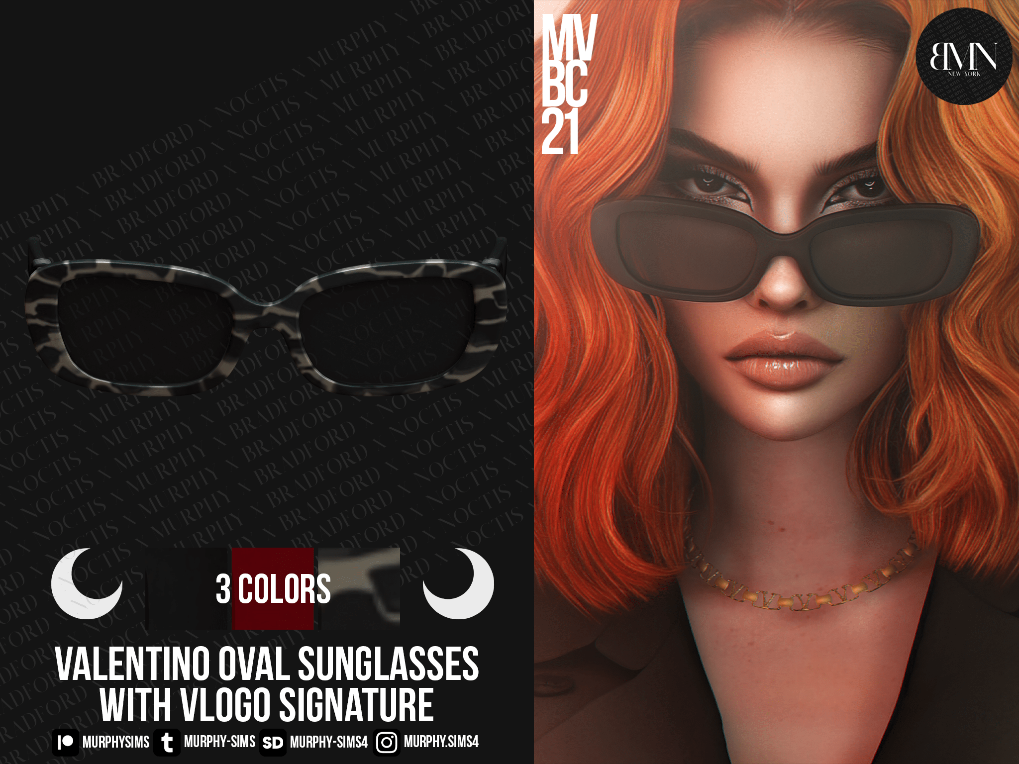 Valentino Oval Acetate Frame With VLogo Signature