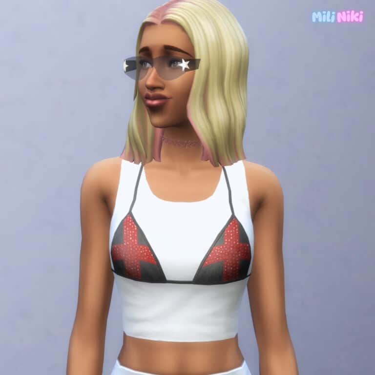 90s Grunge & Glam Look ( Top/ Glasses/ Chocker ) [MM]