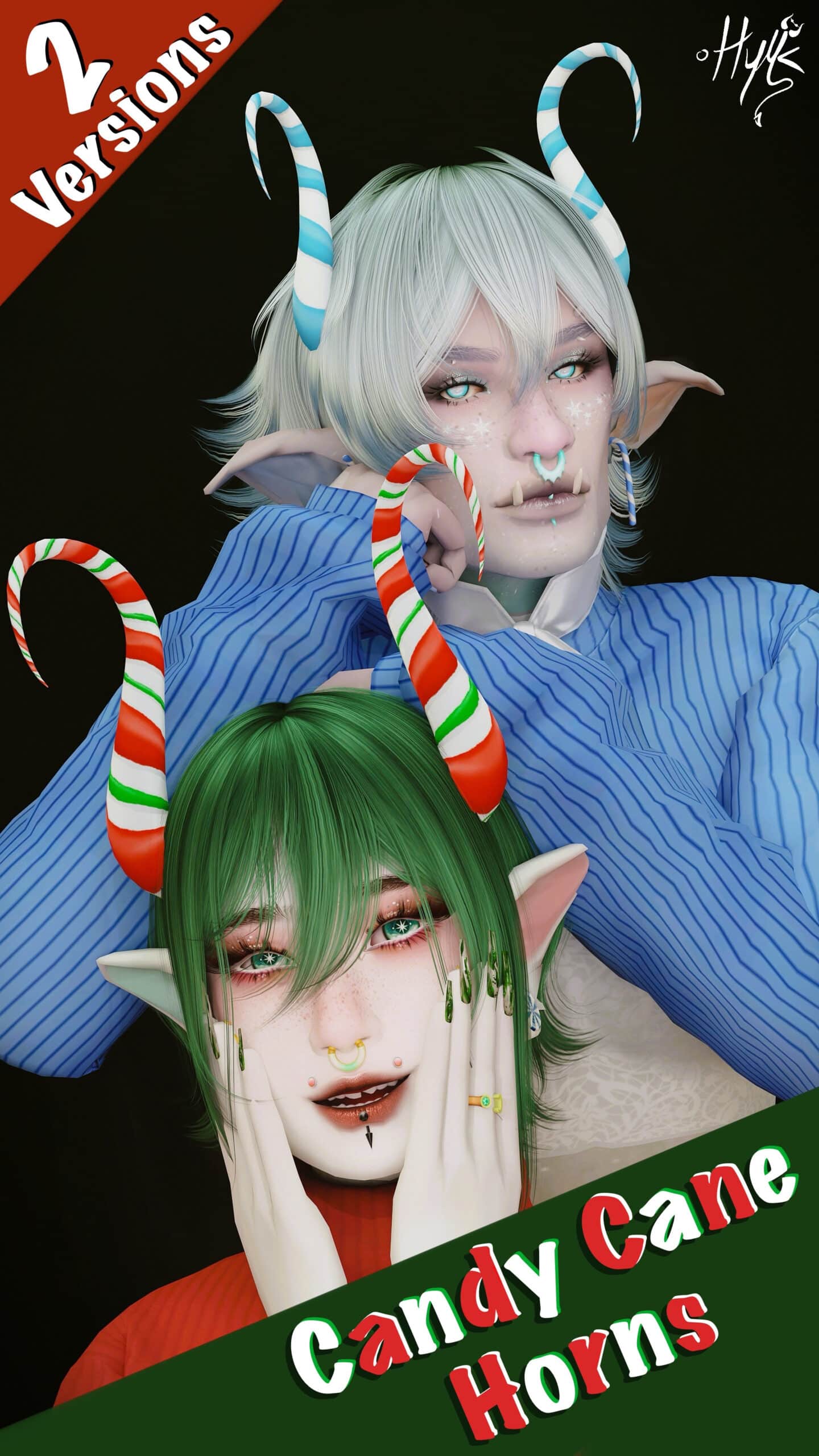 Candy Cane Horns