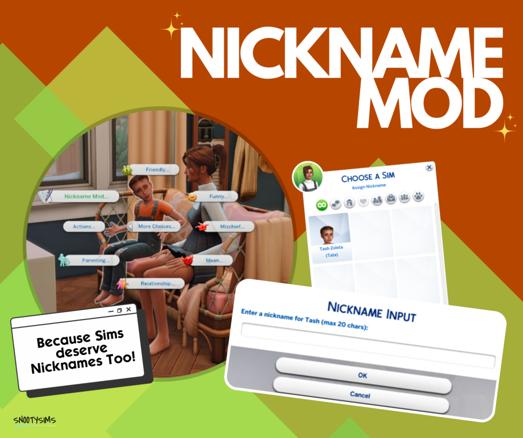 SNOOTYSIMS Nickname Mod 